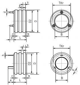 Technische Zeichnung Schleifringkörper