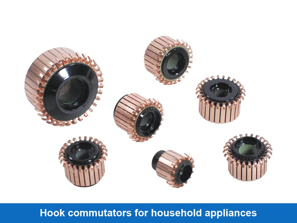Hook commutators for household appliances