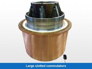 Large slotted commutators