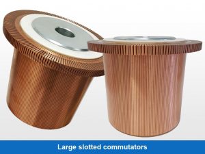 Large slotted commutators