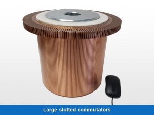 Large slotted commutators