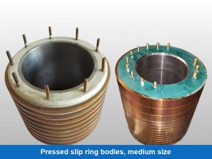 Pressed slip ring bodies, medium size