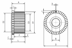 Technical drawing commutator